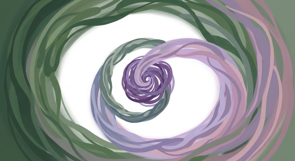 A circular flow chart showing the spiral of social demand leading to burnout, withdrawal, and finally recovery.